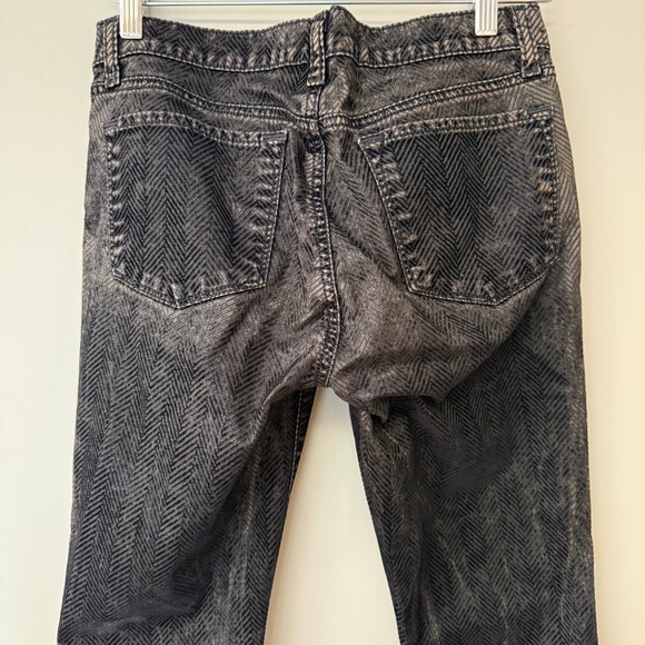 J Brand Women's Black Herringbone Skinny Leg Jeans Size 28 Grunge Goth Indie - Picture 6 of 13